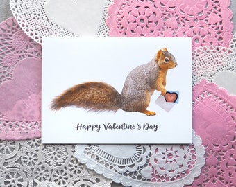 Squirrel with Doily Valentine’s Card