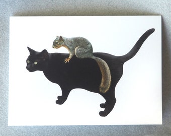 Squirrel on Cat Card