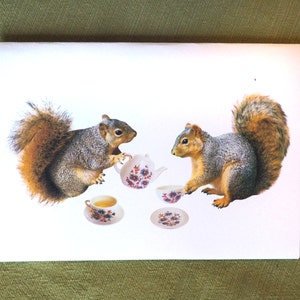 Squirrels Tea Party Printable Card