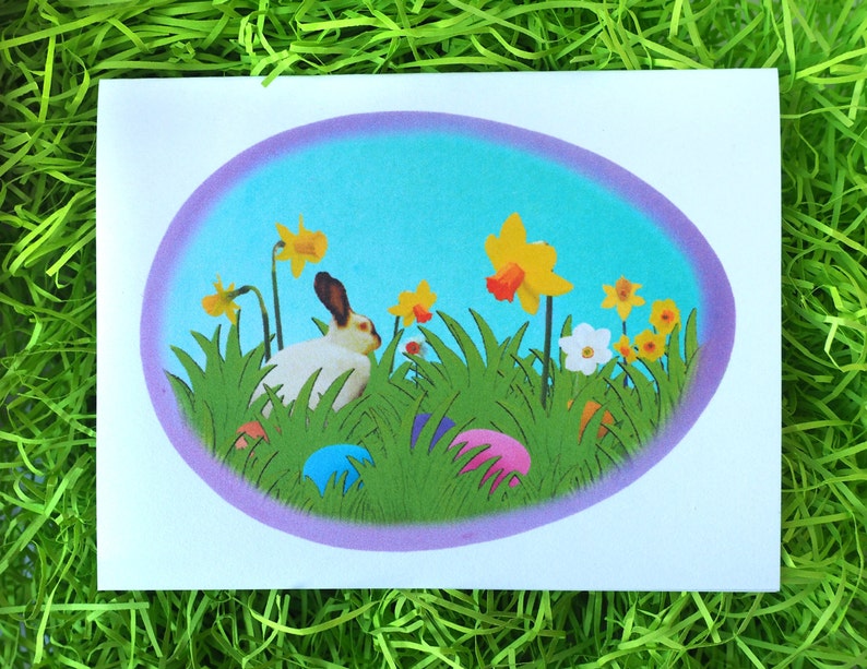 Bunny inside of Egg with Bouquets and Gr Printable Easter Card graphic regarding Grass Printable named Bunny in just Egg with Bouquets and Gr Printable Easter Card