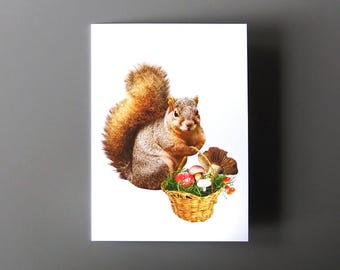 Foraging Squirrel Card