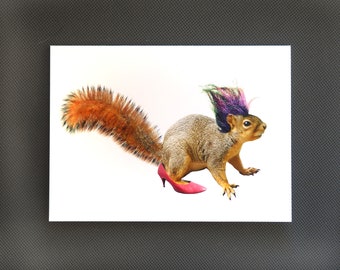 Dress Up Squirrel Card