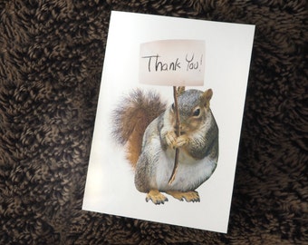 Squirrel Printable Thank You Card