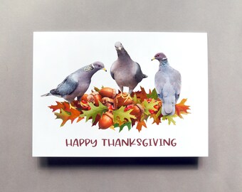 Pigeons Thanksgiving Card