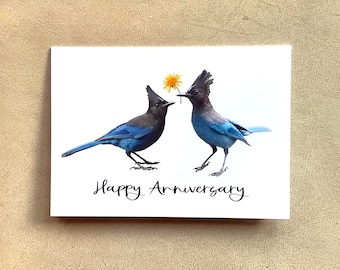 Jays Anniversary Card, Bird Wedding Anniversary