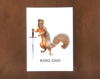 King Squirrel Father's Day Card
