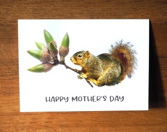 Squirrel with Acorns Mother’s Day Card