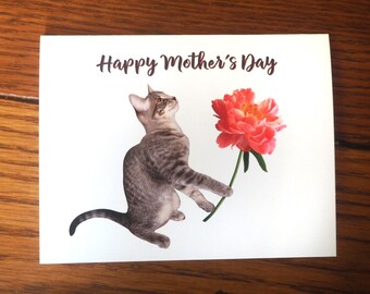 Kitten with Flower Printable Mother's Day Card