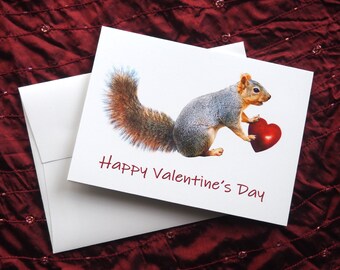 Squirrel with Heart Valentine's Card