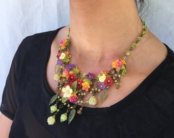 FIESTA STATEMENT NECKLACE Vintage Inspired by designer Colleen Toland