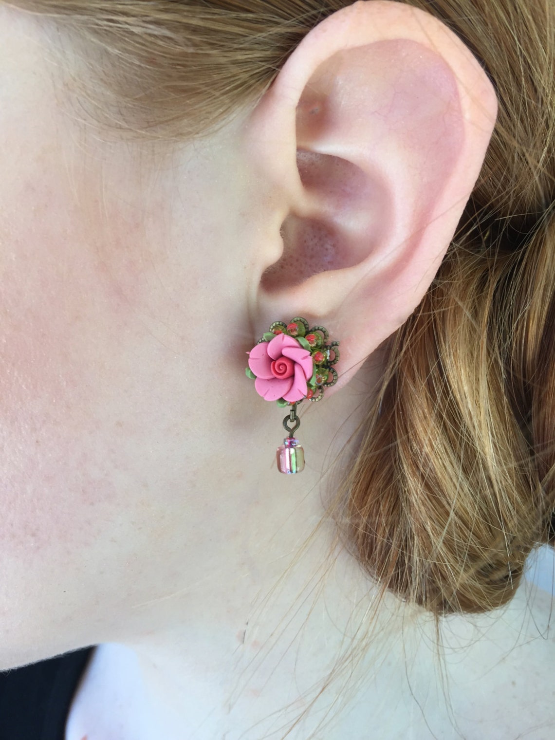 BABY PINK EARRINGS Etsy