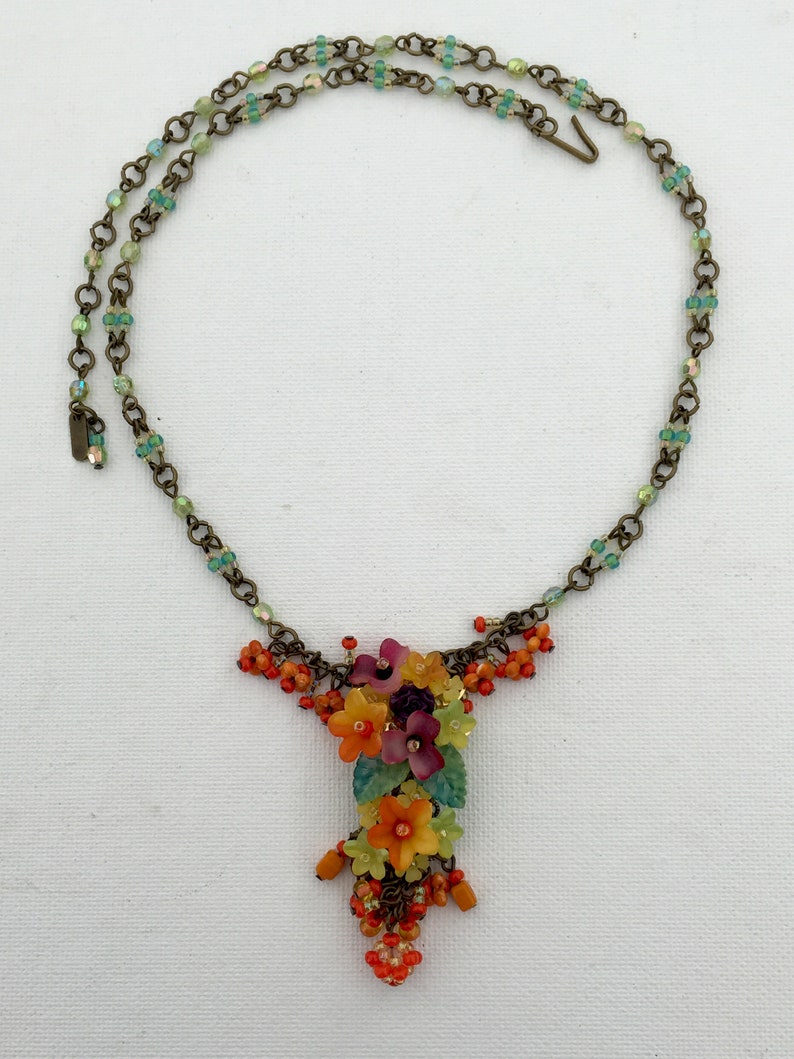 Petunia Pendant by Vintage Jewelry Designer COLLEEN TOLAND - Etsy