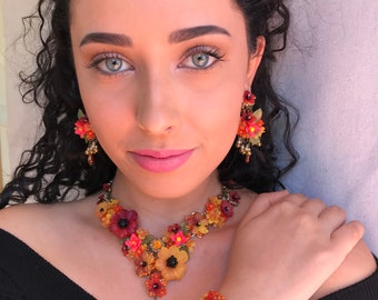 COLLEEN TOLAND フラワーブレスレット 2018年新作 マリーゴールド