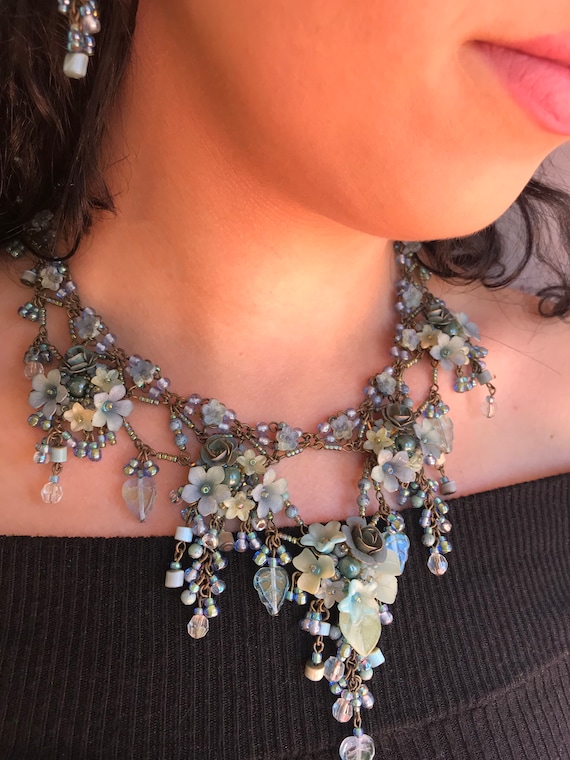 Vintage Jewelry Designer COLLEEN TOLAND CORNFLOWER Statement