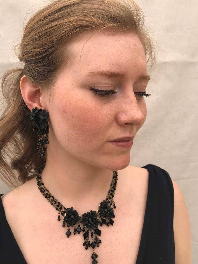 Georgus Black Beauty Necklace by Vintage Jewelry Designer Colleen ...