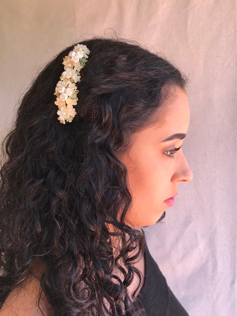 Lovely Hair Comb Hand beaded by Vintage Jewelry Designer Colleen Toland