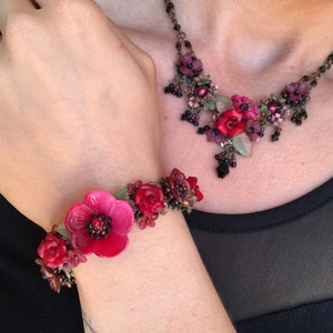 TANGO BRACELET Handbeaded vintage inspired bracelet by artist desginer Colleen Toland