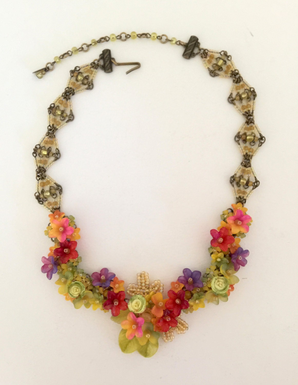 PRETTY FIESTA GARLAND Necklace Vintage Inspired and - Etsy