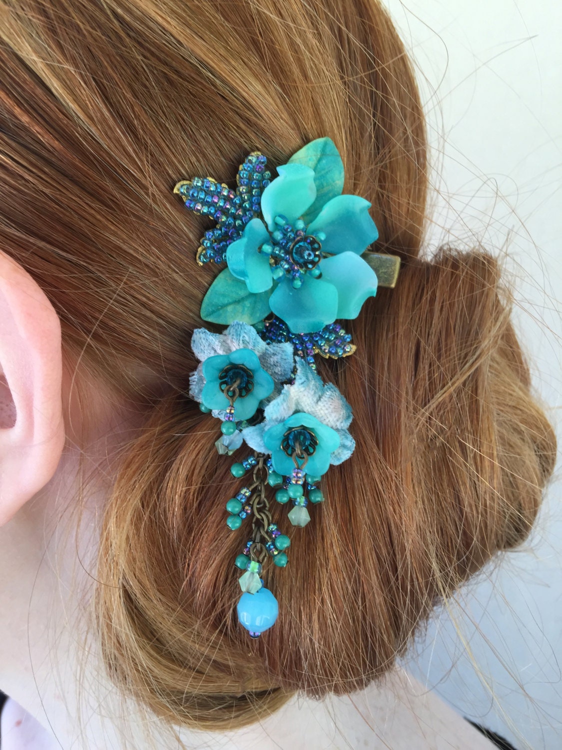 BEADED HAIR JEWELRY Hanging Clip Vintage Inspired by Etsy