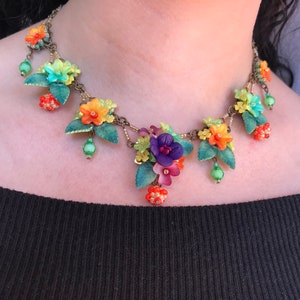 STUNNING MULTI COLOR Necklace, Hand beaded by Designer Colleen Toland