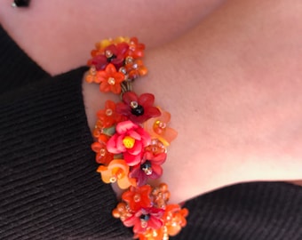 COLLEEN TOLAND フラワーブレスレット 2018年新作 マリーゴールド