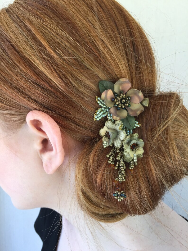 BEADED HAIR JEWELRY Hanging Clip Vintage Inspired by Etsy