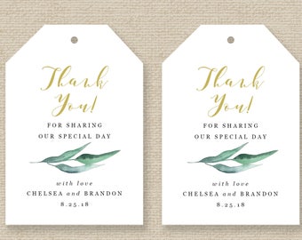 thank you tag template printable wedding favor tags etsy