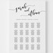 Printable Seating Chart Template Modern Calligraphy Font - Etsy