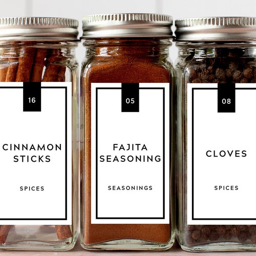 Editable Printable Spice Jar Labels Modern Minimalist Spice Etsy Canada