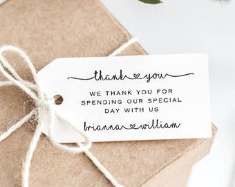 Wedding Favor Tag Printable Template - Editable Thank You Gift Tags - Wedding Gift Tags - Printable Favor Tag Template - TEMPLETT - Brianna