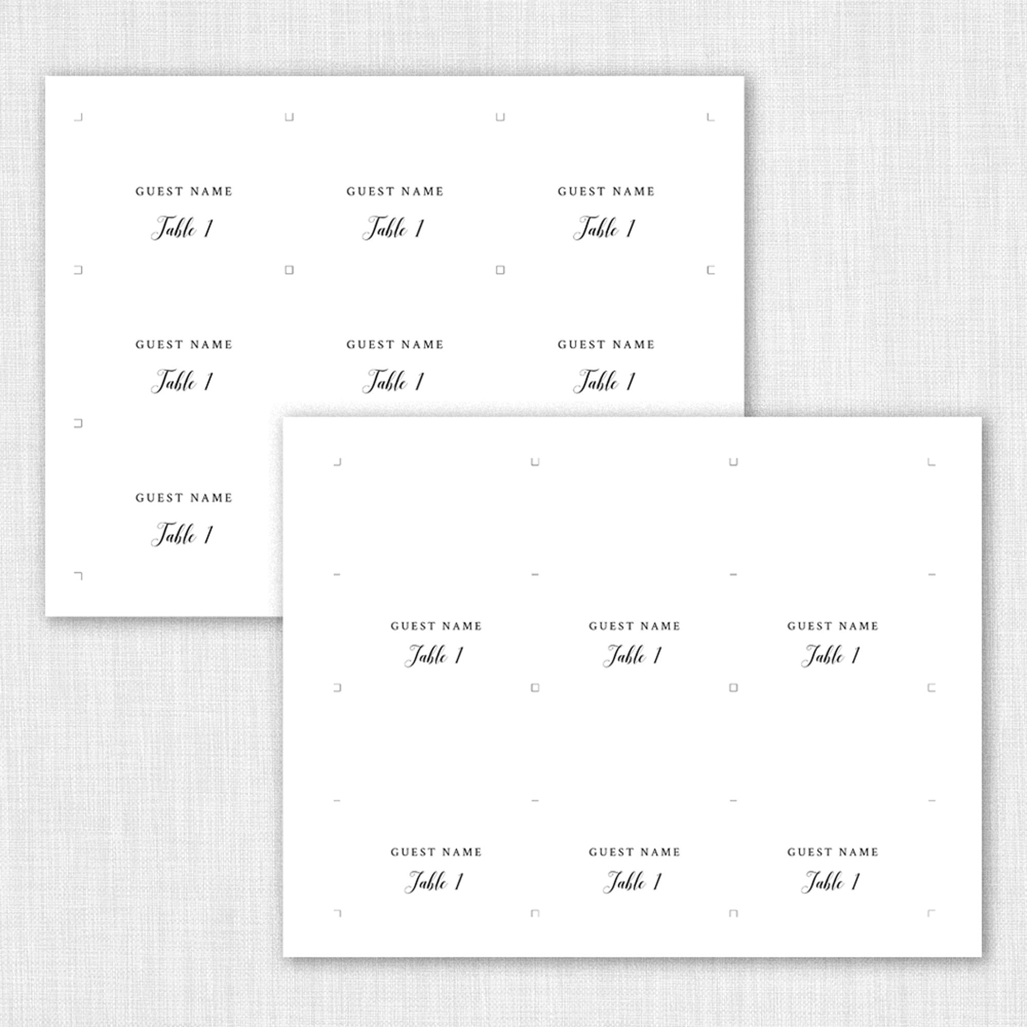 Printable Place Card Template Escort Card Template Tent Etsy Canada