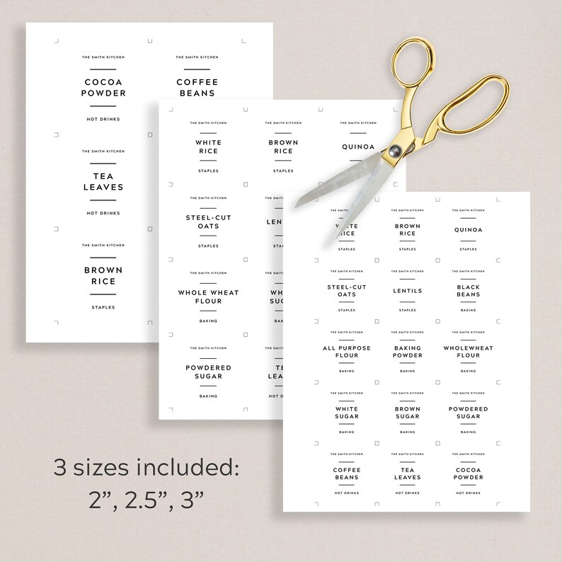 pantry label template printable minimalist pantry labels etsy