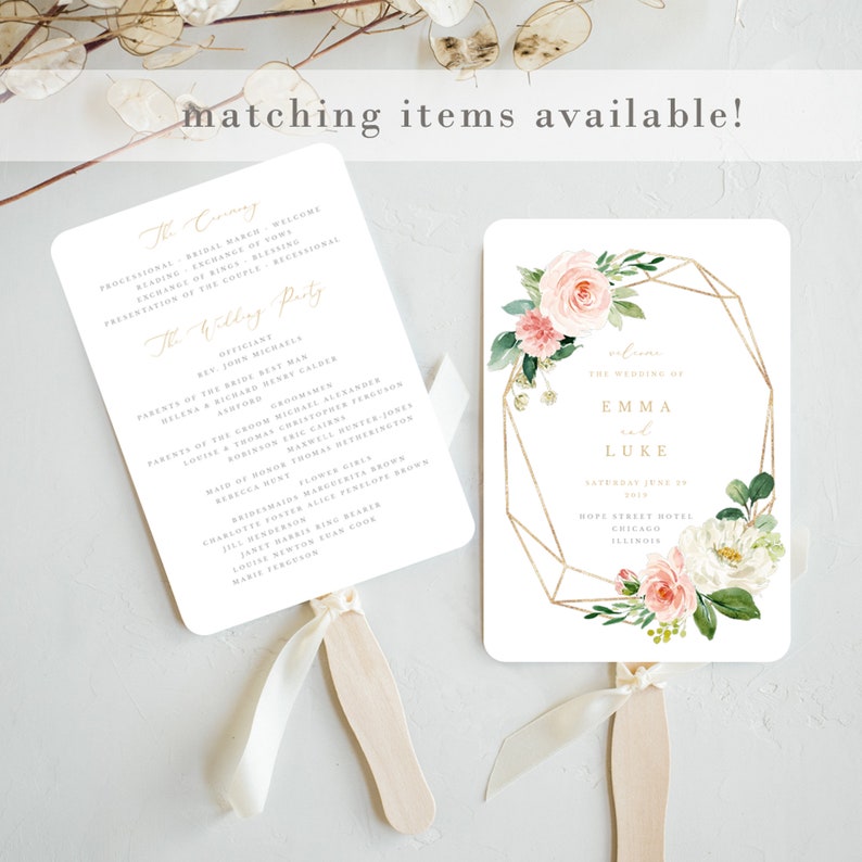 Geometric and Floral Wedding Save the Date Invitation Printable Template Editable Boho Save Our Date Card Emma