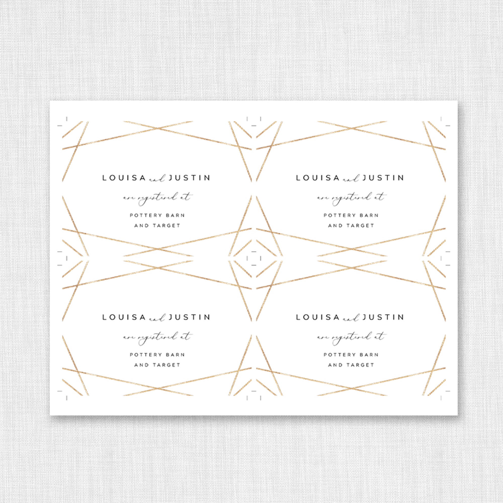 Printable Wedding Registry Card Template Wedding List Card | Etsy