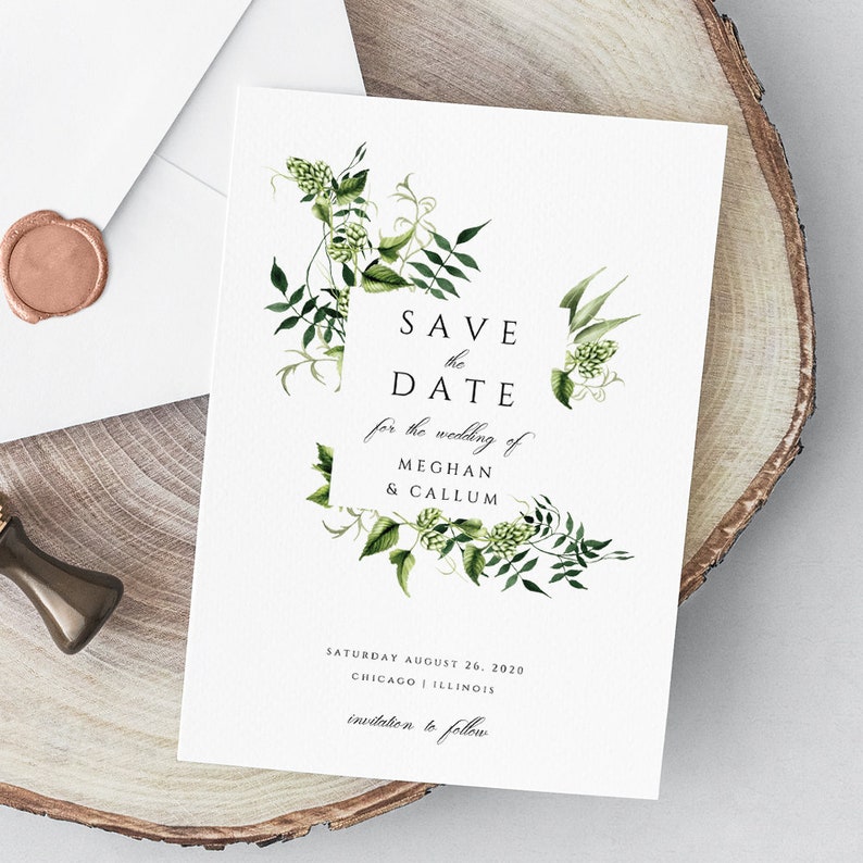 Printable Help save the Day Template, Greenery Help save the Day Printable Template, Inexperienced Leaves Preserve the Day Card, EDIT in just TEMPLETT, Meghan photo regarding Save the Date Printable called Printable Conserve the Day Template, Greenery Help you save the Day Printable Template, Eco-friendly Leaves Help you save the Day Card, EDIT within just TEMPLETT, Meghan