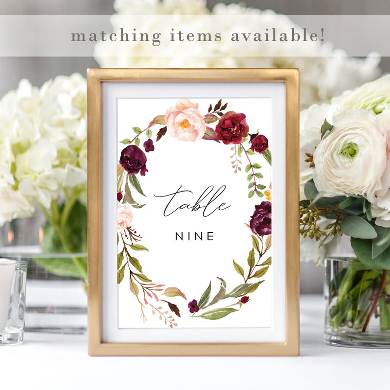 Floral Wedding Program Folded Printable Wedding Program | Etsy