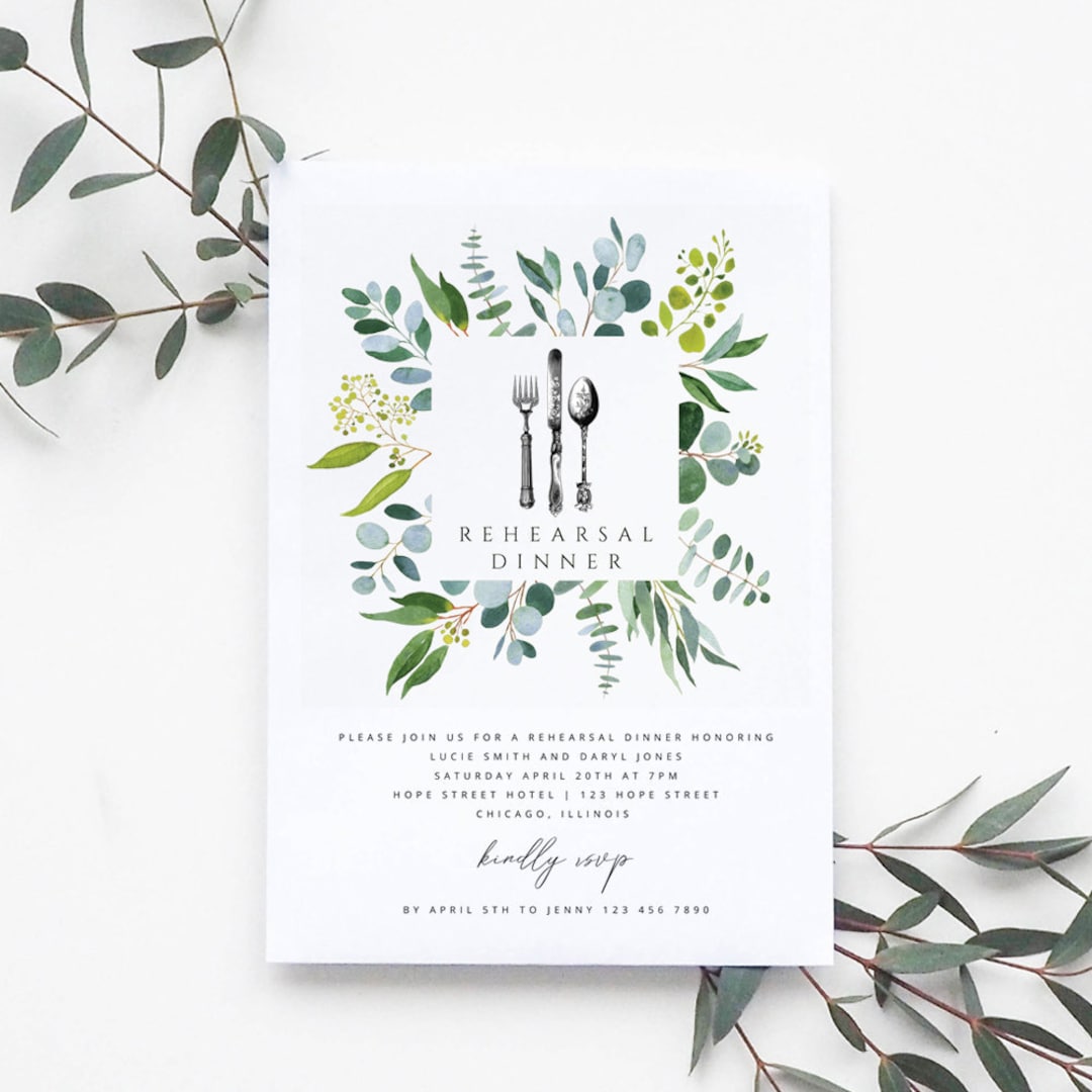 Rehearsal Dinner Template, Printable Wedding Rehearsal Dinner ...