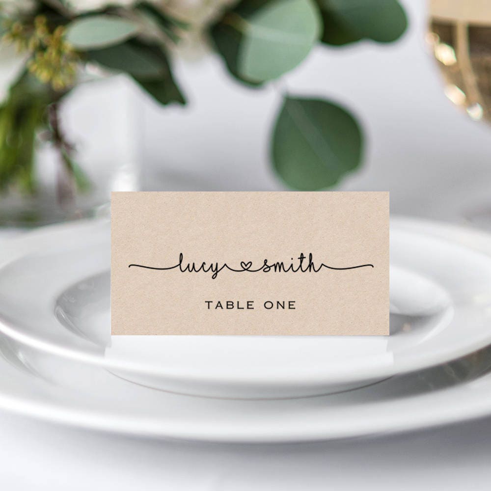 Printable Escort Card Template Place Card Template Tent Etsy
