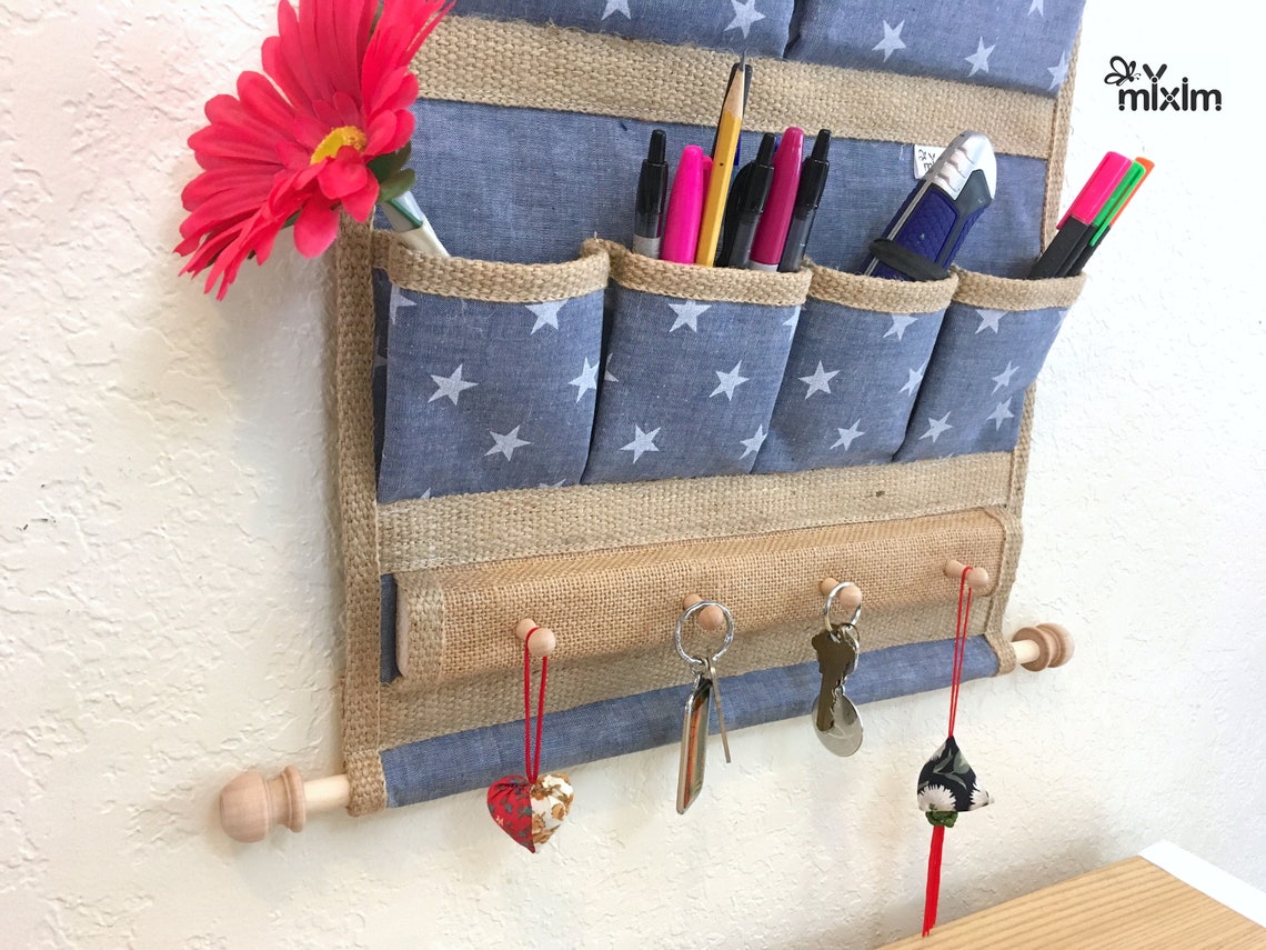 Wall hanging organizer pocket organizer classroom organizer Etsy