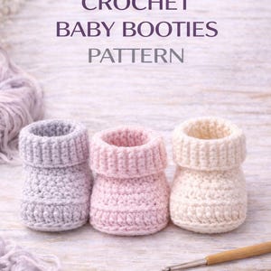 新生児用ブーティのかぎ針編みパターン