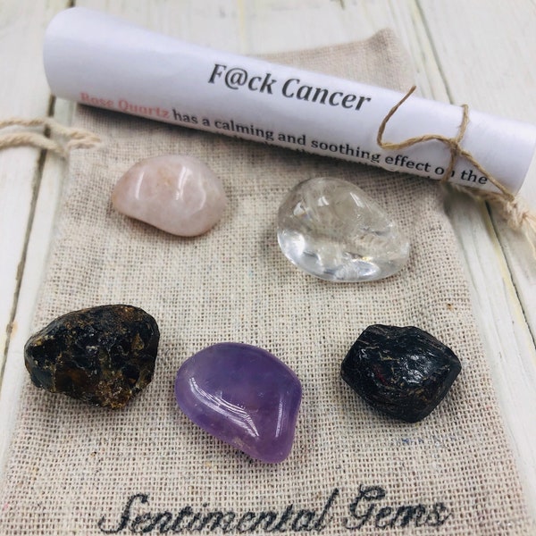 F*ck Cancer Raw Crystal Kit by Sentimental Gems