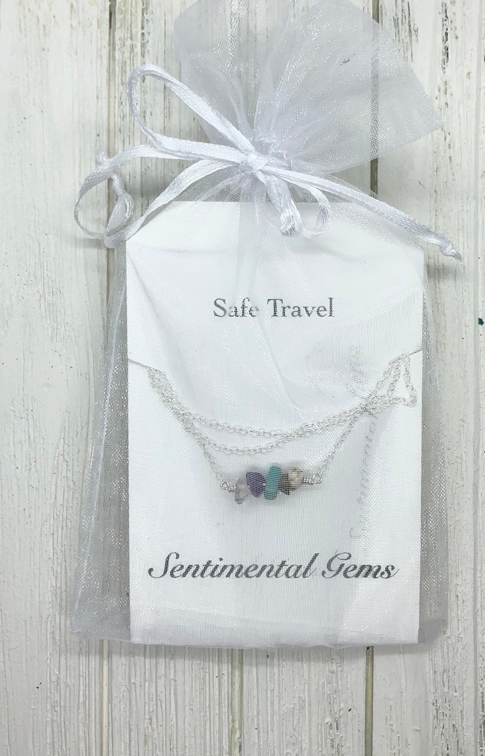 Safe Travels Necklace Necklace / Bracelet / Anklet crystals Etsy
