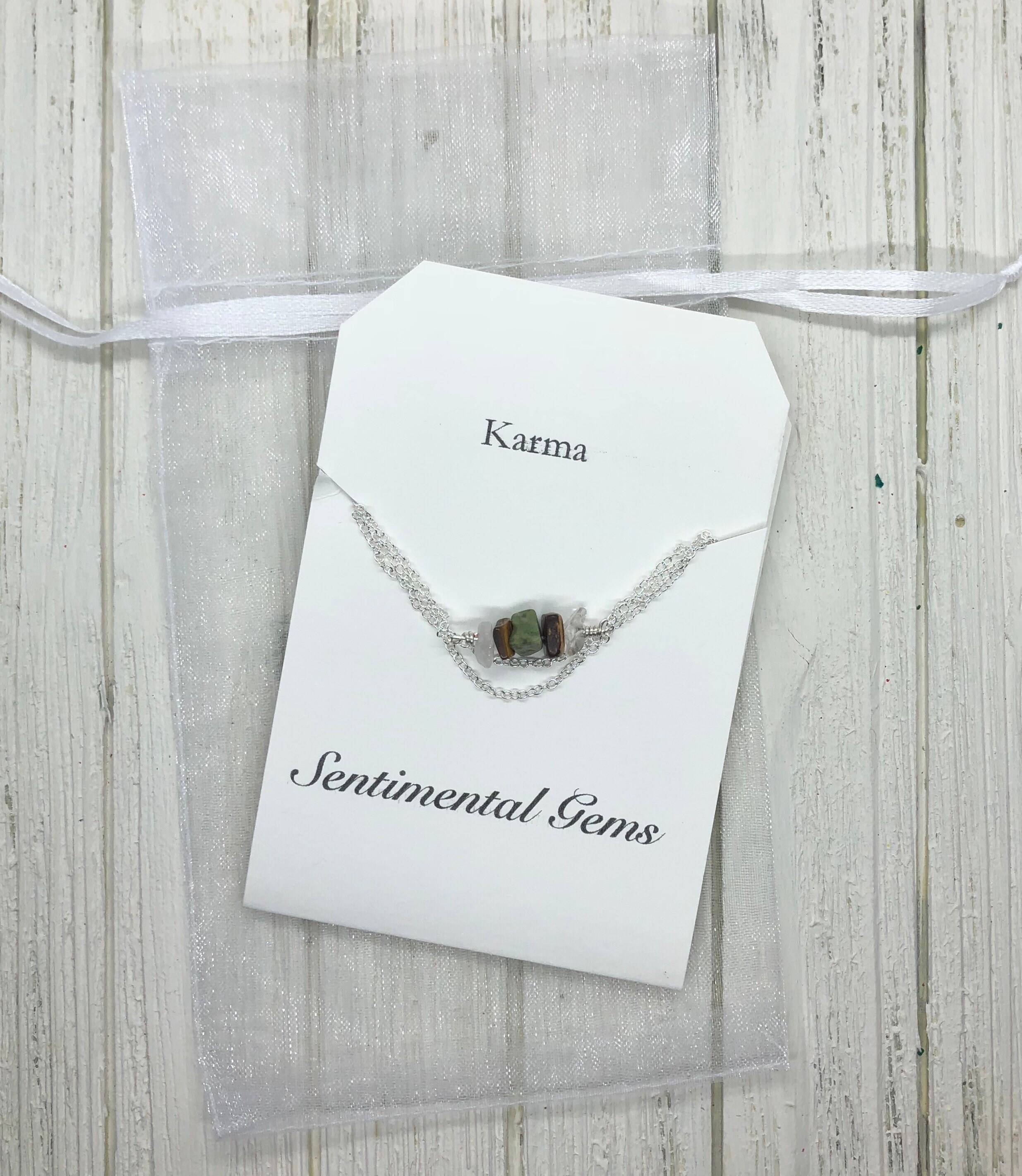 Good Karma Necklace / Bracelet / Anklet crystals for karma Etsy