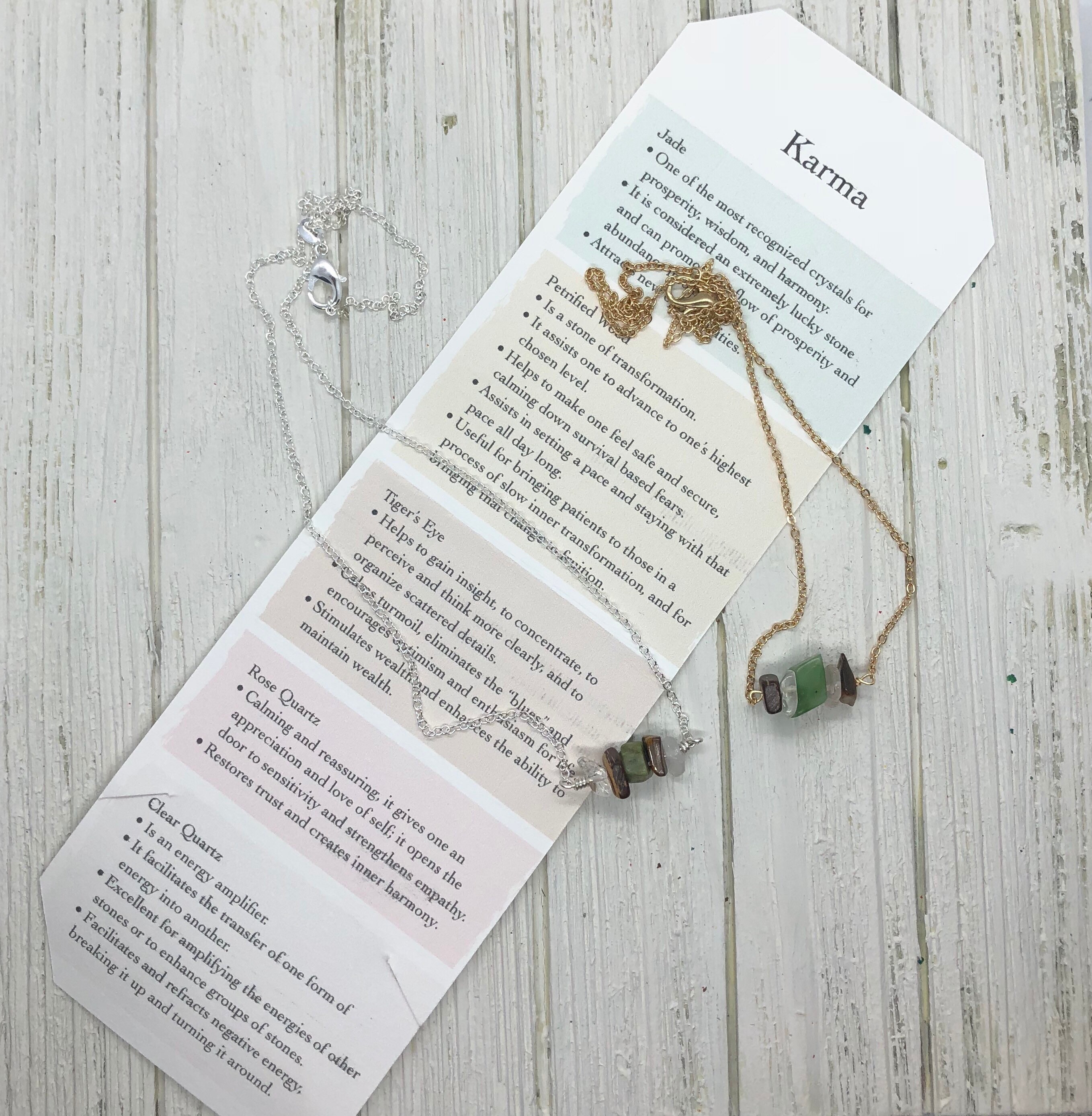 Good Karma Necklace / Bracelet / Anklet crystals for karma Etsy