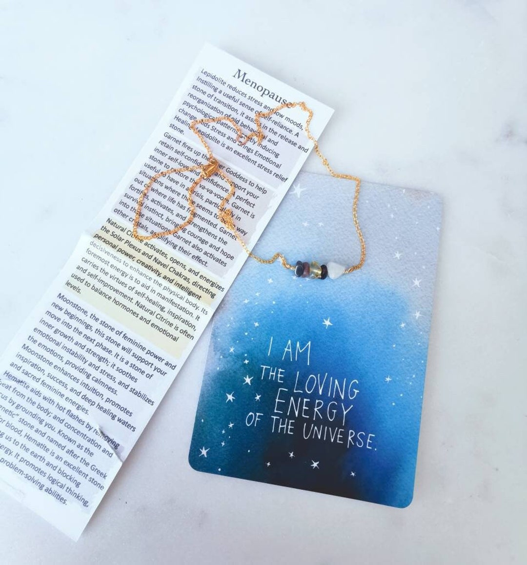 Menopause Crystal Necklace Etsy