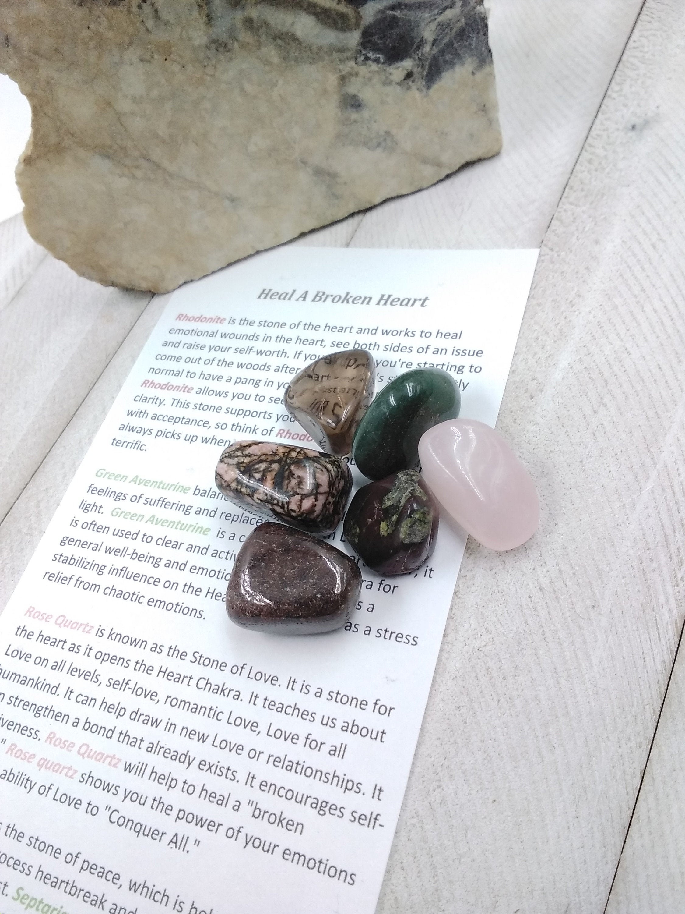 Heal A Broken Heart Crystal Kit Crystals for Healing a Etsy