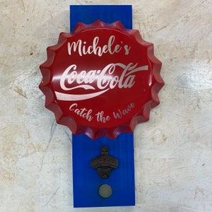 Large Metal Bottle Cap Bottle Opener Sign