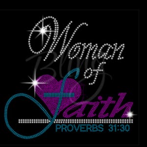 Women's Rhinestone Shirts,Rhinestone Woman of Faith Shirt, Christian Apparel, Inspirational Tshirt, Proverbs 31:15,Womens Church Shirt