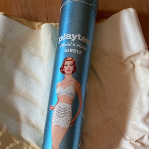 Rare 1950s Playtex Rubber Girdle Tube W/ Garters Mold and Hold 