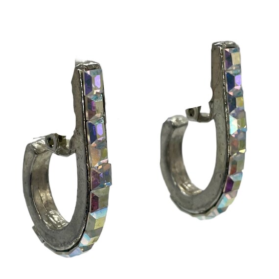 Rhinestone Hoop Earrings & Long Dangle Earrings M… - image 6